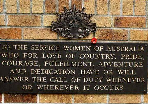 Women of Australia Memorial Plaque