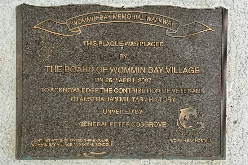 Wommin Bay Village Plaque : 28-May-2017