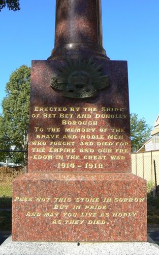 World War One Memorial | Monument Australia