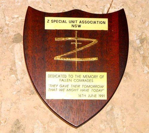 Z Special Unit Plaque