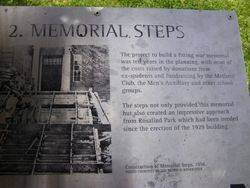 Memorial Steps Plaque : 23-October-2014