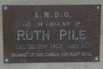 Ruth Pile Plaque : 30-03-2014