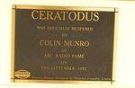 Ceratodus Plaque Inscription 2 : 13-10-2013