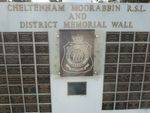 Cheltenham Memorial Wall : 18-September-2012