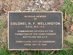 Colonel N. F. Wellington : 23-January-2012
