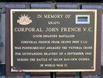 Corporal John French VC PLaque