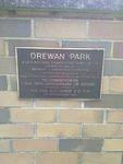Drewan Park Plinth Inscription : 10-09-2013
