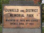 Dunkeld & District Memorial Park : 12-May-2013