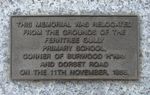 Ferntree Gully Primary School War Memorial : 15-March-2012