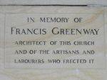 Francis Greenway Plaque Inscription