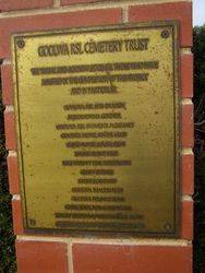 RSL Cemetery Trust Plaque: 19-June-2016