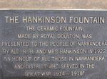 Hankinson Fountain Plaque : 04-August-2014
