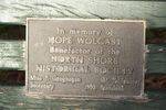 Hope Wolgast Plaque Inscription : Feb 2014