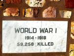 Kalbarri War Memorial Plaque WW1