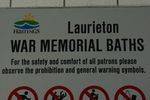 Memorial Baths Sign : June 2014