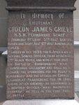 Lieutenant Grieve Memorial Inscription