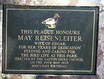 May Riesenletter Plaque