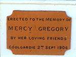 Mercy Gregory Inscription