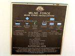 Milne Force Headquarters Plaque