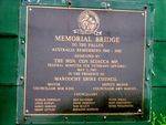 Nambour Memorial Bridge Plaque