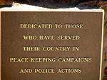 Peacekeeping + Police Plaque