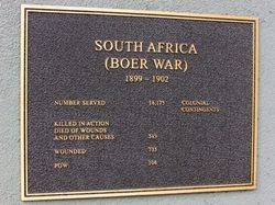Boer War Plaque: 05-May-2016