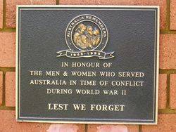 Australia Remembers Plaque : 27-September-2014