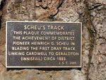 Scheus Track Inscription Plaque