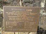 Bicentennial cairn Inscription : October 2013