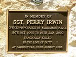 Sergeant Perry Irwin Memorial Plaque