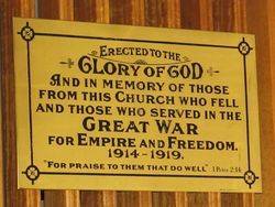 WW1 Plaque : 19-April-2015
