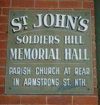 St. John`s Soldiers Hill Memorial Hall : 23-March-2013