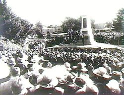 14-August-1921 : Soldier's Memorial unveiling ceremony performed by the Governor, Sir 