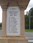 Upper Coomera War Memorial Back Inscription