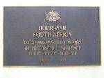 Boer War Plaque : 12-04-2014