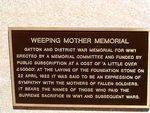 Weeping Mother Memorial Memorial description