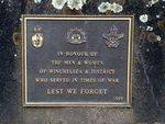 Winchelsea Memorial Plaque : November 2013