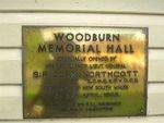 Woodburn Memorial Hall Dedication Plaque : 11-07-2013